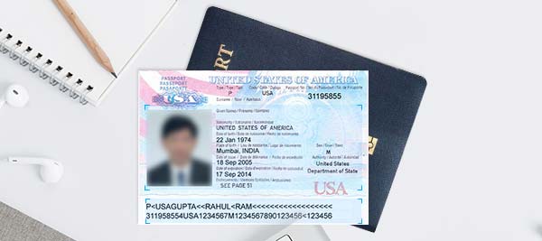 Soporta el reconocimiento de pasaportes y la salida de todos los campos de información completos, como por ejemplo: código de país, número de pasaporte, nombre, género, lugar de nacimiento, fecha de nacimiento, autoridad emisora, fecha de emisión, fecha de vencimiento, nombre de la autoridad, etc.